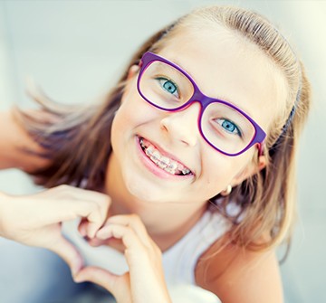 Teen with braces